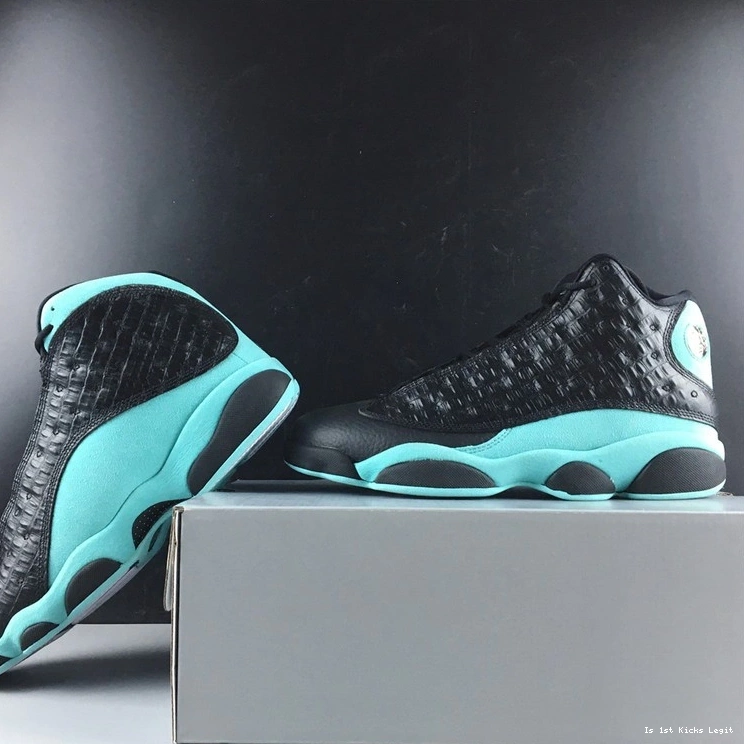 13 Green  Island 414571-030 Jordan Retro Black 0122